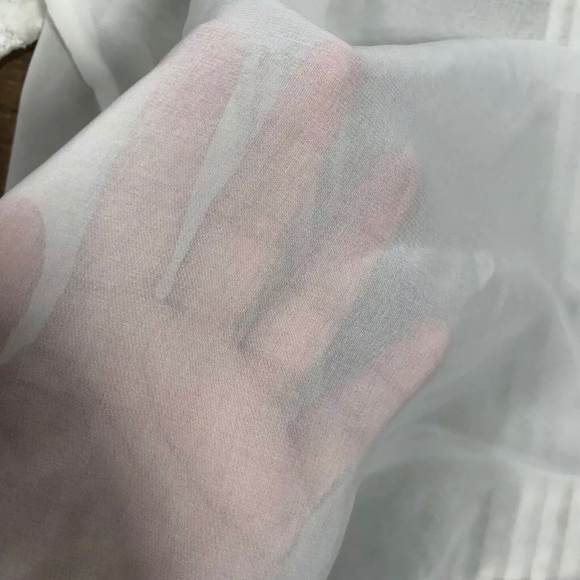 PS Aeropostale Girls Blouse Sheer Lace Pleats - Picture 8 of 8